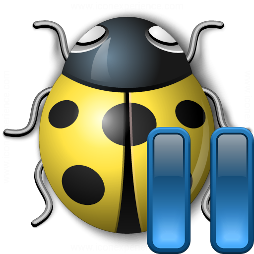 Bug Yellow Pause Icon
