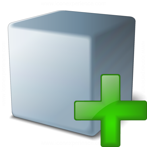 Cube Grey Add Icon