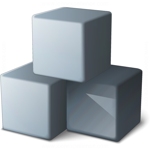 Cubes Grey Icon