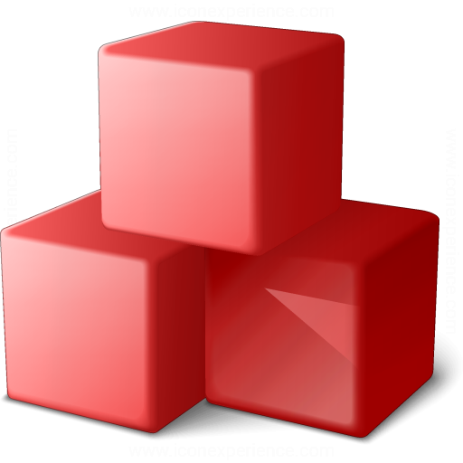 Cubes Red Icon