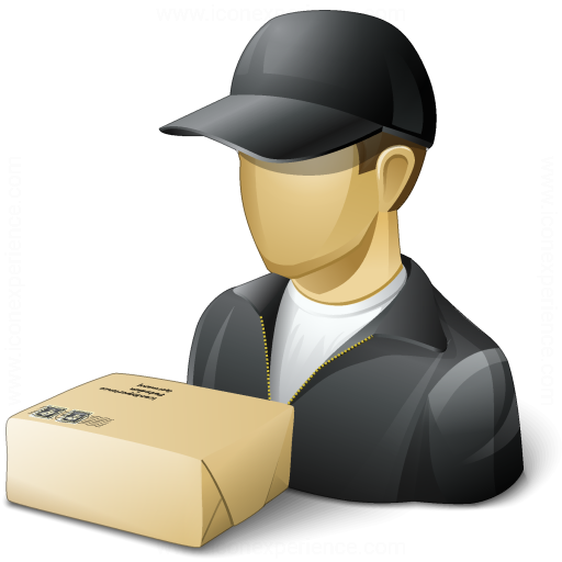Delivery Man Parcel Icon