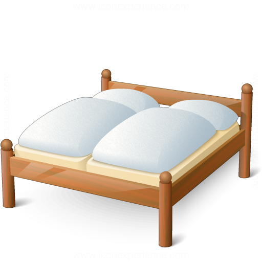 Double Wooden Bed Icon