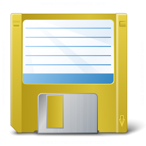Floppy Disk Yellow Icon