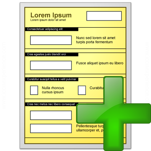 Form Yellow Add Icon