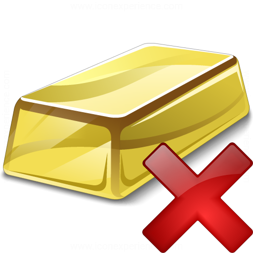Gold Bar Delete Icon