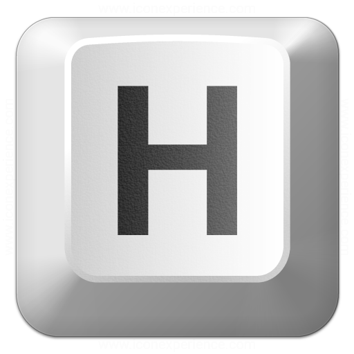 Keyboard Key H Icon