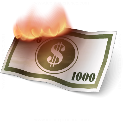 Money Bill Fire Icon