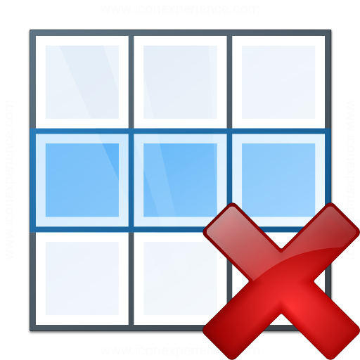 IconExperience V Collection Table Row Delete Icon