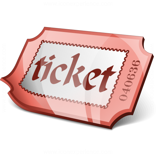 Ticket Red Icon