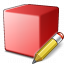 Cube Red Edit Icon 64x64