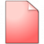 Document Plain Red Icon 64x64