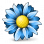 Flower Blue Icon 64x64
