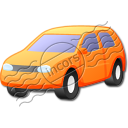 Car Compact Orange Icon