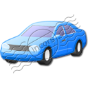 Car Sedan Blue Icon