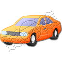 Car Sedan Orange Icon