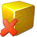 Cube Yellow Delete Icon