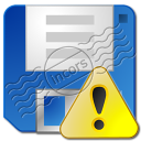 Disk Blue Warning Icon