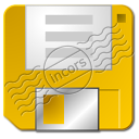 Disk Yellow Icon