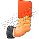 Hand Red Card Icon