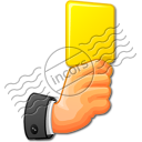Hand Yellow Card Icon