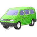Minibus Green Icon