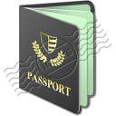 Passport Black Icon