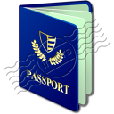 Passport Blue Icon