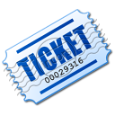 Ticket Blue Icon