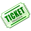 Ticket Green Icon