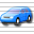 Car Compact Blue Icon 32x32