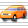 Car Compact Orange Icon 32x32