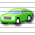 Car Sedan Green Icon 32x32
