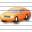 Car Sedan Orange Icon 32x32