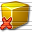 Cube Yellow Delete Icon 32x32