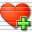 Heart Add Icon 32x32