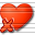 Heart Delete Icon 32x32