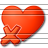 Heart Delete Icon 48x48